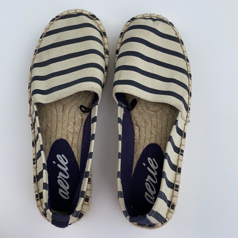 Aerie Striped espadrilles! Size 6!